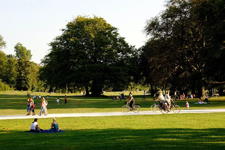 park with people
