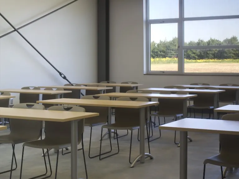 room with desks