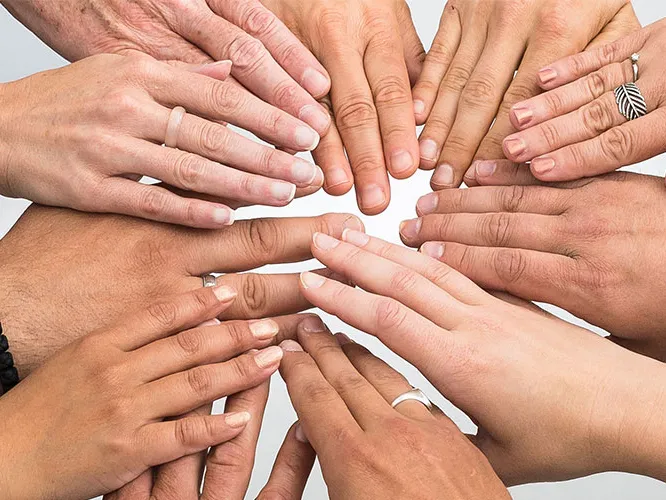 hands together