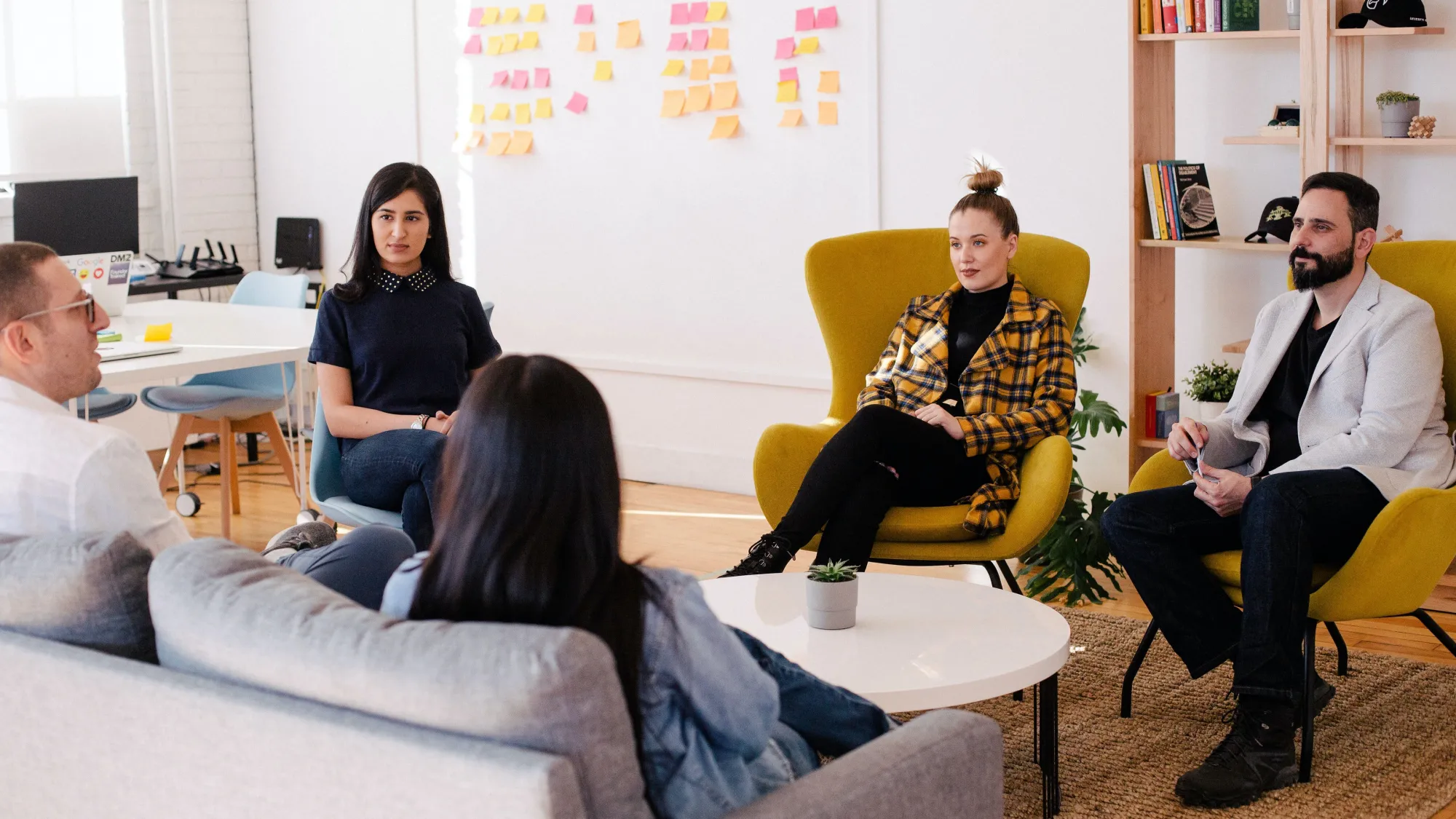 group of people in discussion